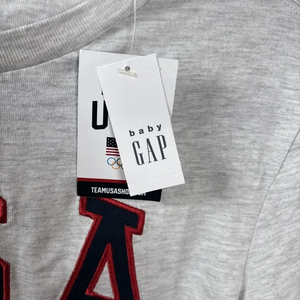 Baby Gap Team USA Olympic T Shirt Youth XXL 14-16 USA Flag Rings NWT